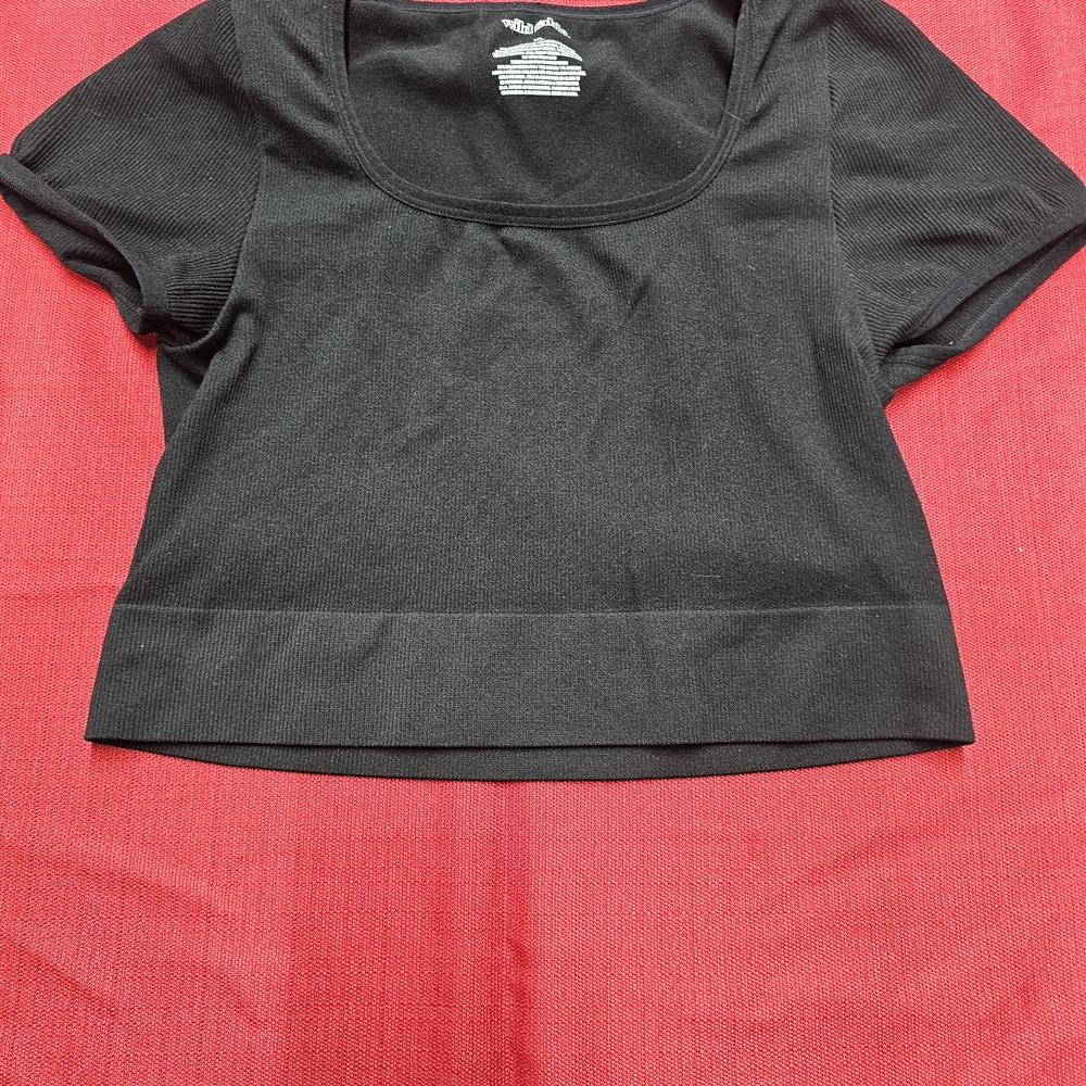 Women's Wild Fable Short Sleeve Square‎ Neck Fitted Seamless T-shirt -XL